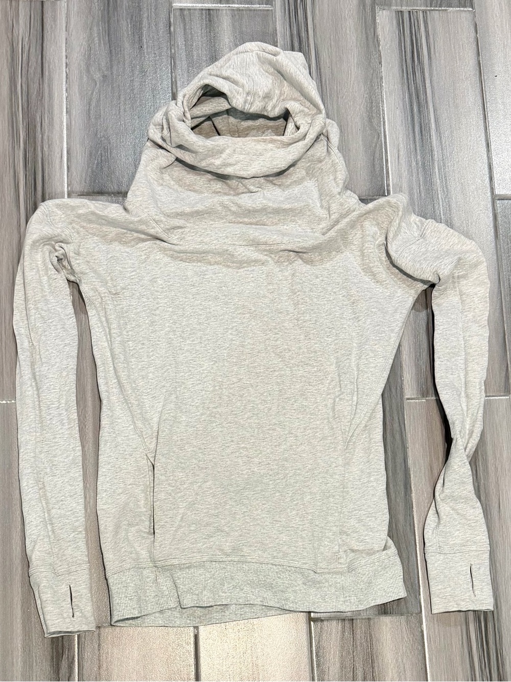 lululemon athletica Heather Light Gray Scuba Pullover Hoodie